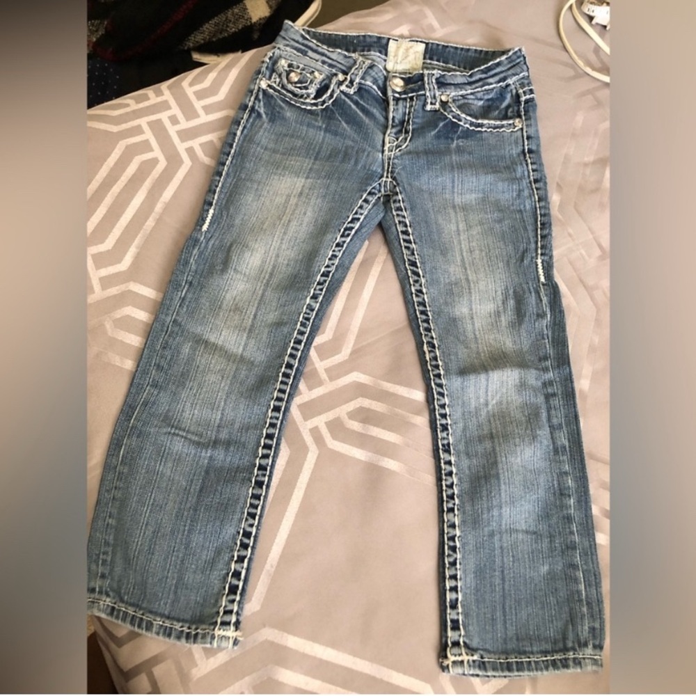 L.A. idol Light Blue Ankle Crop Jeans